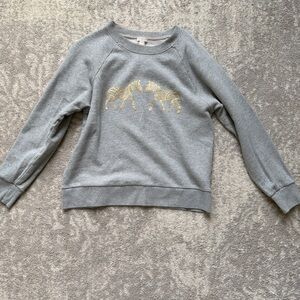 J. Crew gray zebra sweatshirt